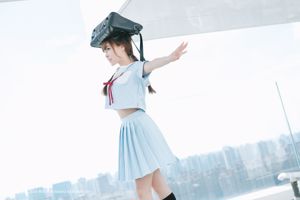 Liu Yuqi "Garota em uniforme escolar japonês" [Gimeng Culture Kimoe] Vol.025