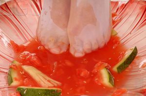 [丽 柜 LiGui] Hình ảnh bàn chân lụa của người mẫu Helen "Jade Foot Juicer"