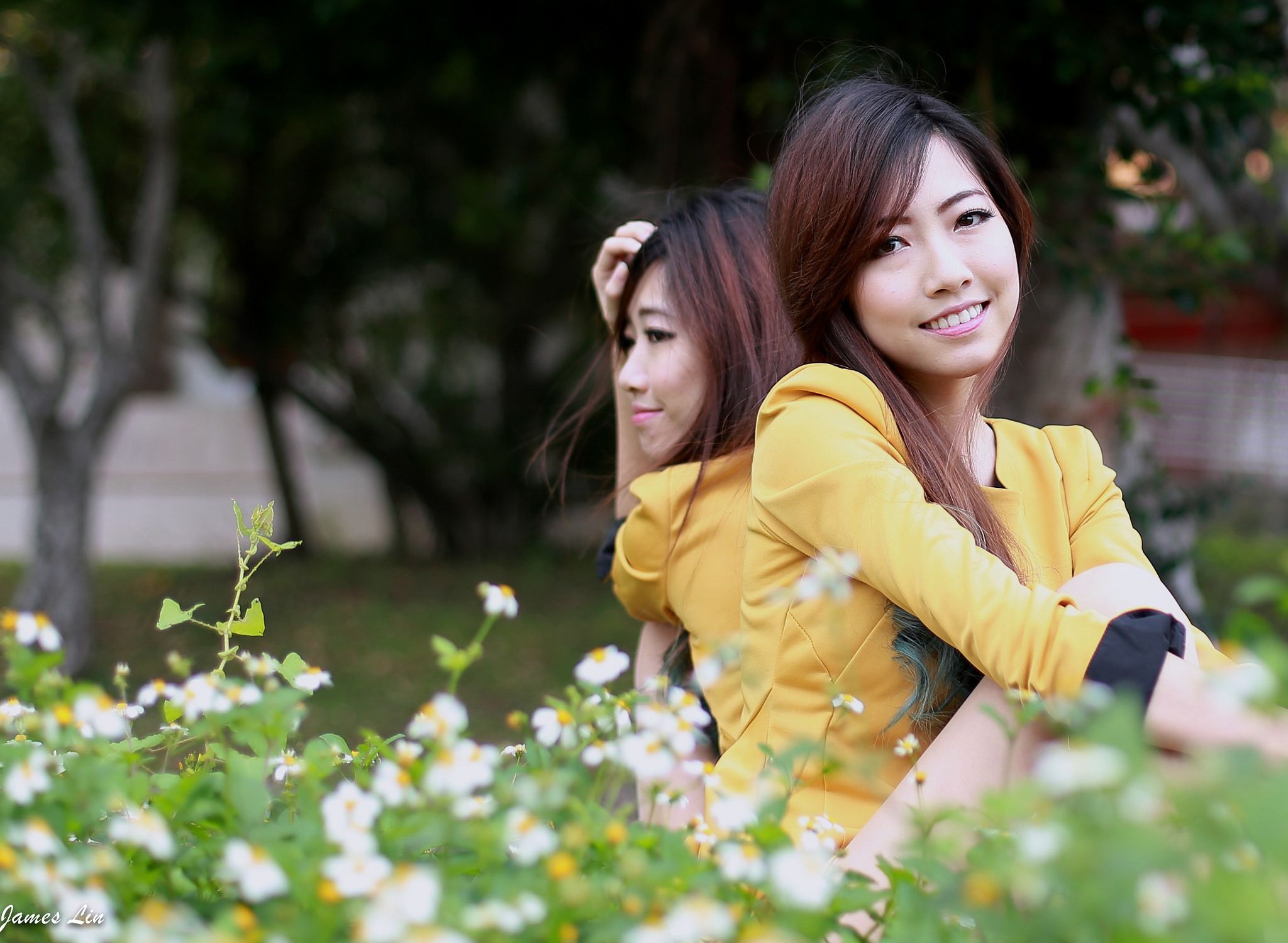 Extremely pure and sweet Taiwanese twin sisters flower fresh outdoor shoot Page 54 No.1883f3